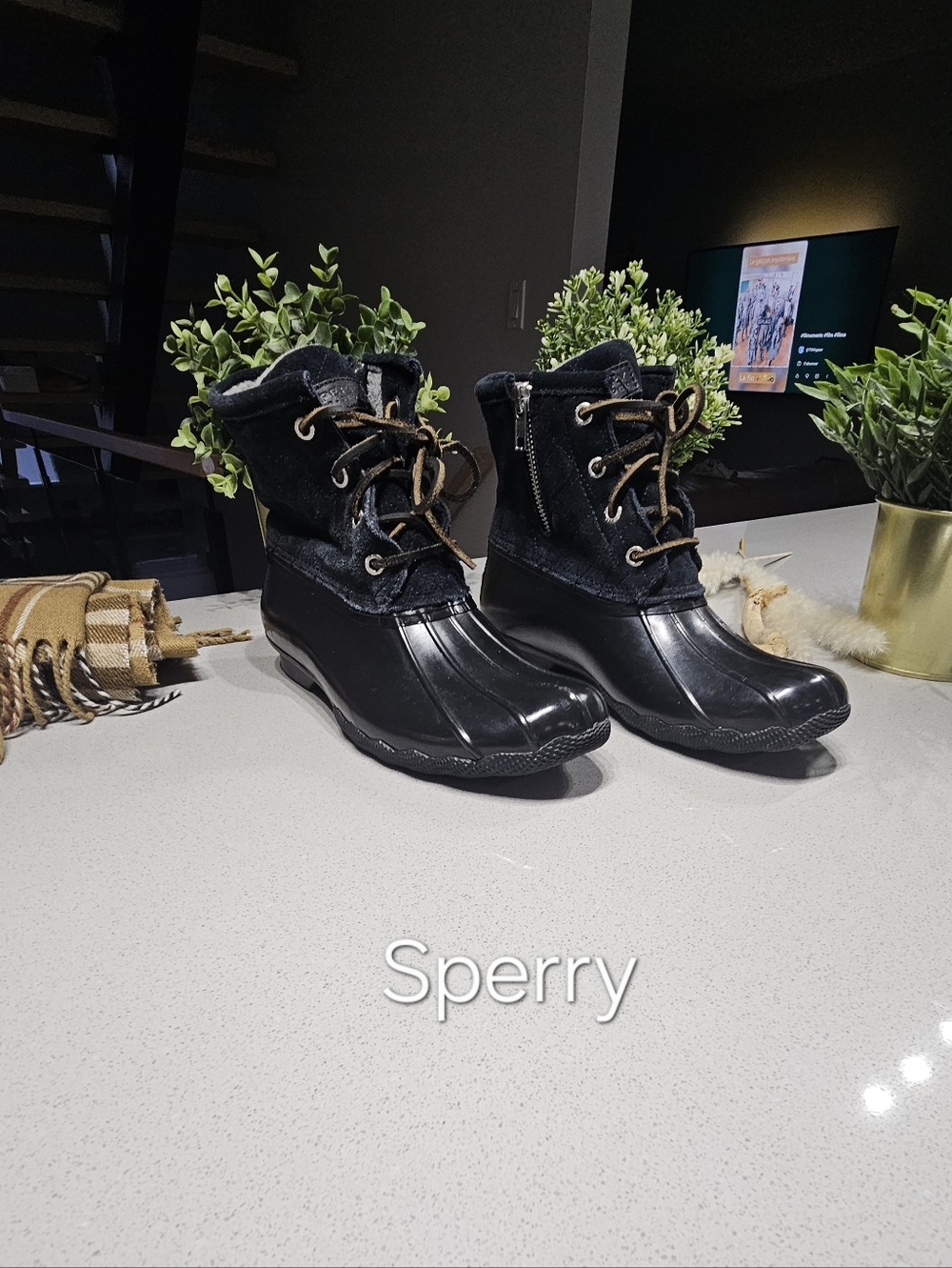 SPERRY Superbes Bottes Courtes En Suède Veritable Doublée